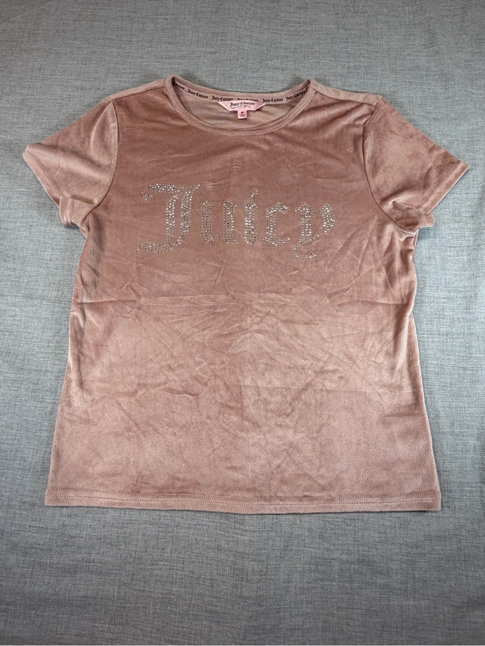 Juicy Couture Blush Velvet Crystal Logo Sleep Top